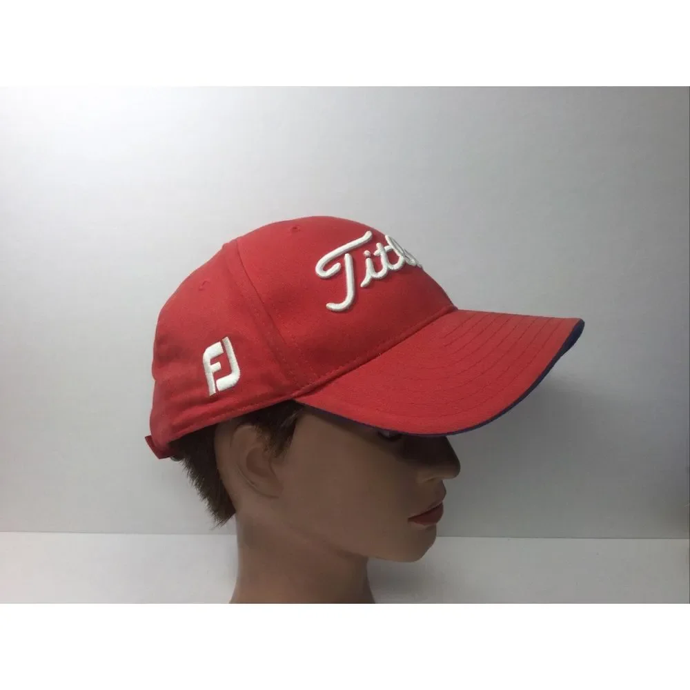 New Era Titleist Golf Hat Red StrapBack Embroidered Logo Baseball‎ Cap